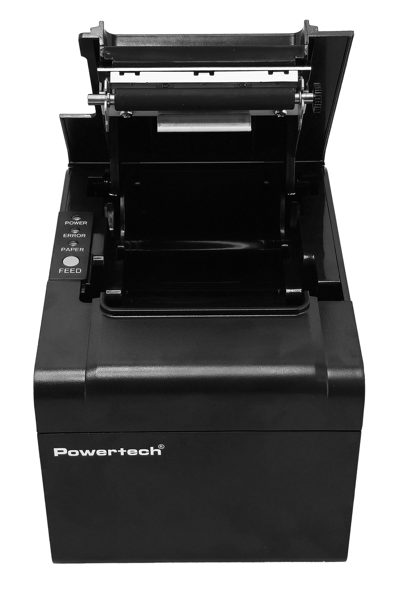 PT-1506-1 POWERTECH θερμικός εκτυπωτής αποδείξεων PT-1506, USB/Ethernet/Serial, μαύρος - Image 2