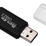 POWERTECH mini card reader PT-893, Micro SD card, μαύρος