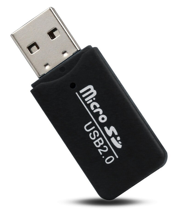 PT-893-2 POWERTECH mini card reader PT-893, Micro SD card, μαύρος - Image 2