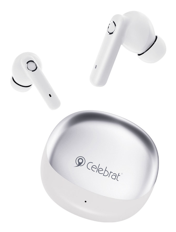 W71-WH CELEBRAT earphones με θήκη φόρτισης W71, True Wireless, 10mm, 30/200mAh, λευκά - Image 1