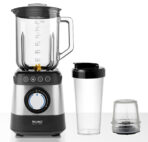 BRUNO Μπλέντερ 3 σε 1 προηγμένων λειτουργιών, BRN-0254, 1500W, 1.8L γυάλινη κανάτα, 6 λεπίδες, inox-μαύρο
