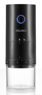 BRUNO BRN-0256 Ηλεκτρικός Μύλος Καφέ επαναφορτιζόμενος με 39 επίπεδα άλεσης, μαύρος