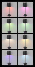 POWERTECH LED επιτραπέζιο φωτιστικό HLL-0195, RGB, ρυθμιζόμενο, επαναφορτιζόμενο, μαύρο - Image 2