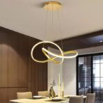 POWERTECH LED φωτιστικό οροφής HLL-0208, 48W, 4000K, Φ50cm x 120cm, χρυσό - Image 2