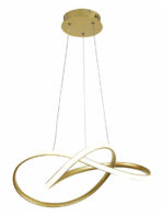 POWERTECH LED φωτιστικό οροφής HLL-0208, 48W, 4000K, Φ50cm x 120cm, χρυσό