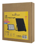 POWERTECH LED ηλιακός προβολέας PT-1456 με τηλεχειριστήριο, αισθητήρας κίνησης, 60W, 4000K, 750lm, IP66 - Image 2