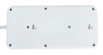 POWERTECH πολύπριζο ασφαλείας PT-1534, 8 θέσεων, 16A, 1.5m, λευκό - Image 2
