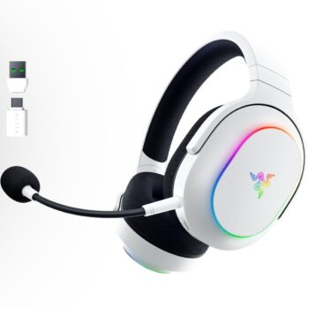 Razer BARRACUDA X WHITE Chroma – RGB Wireless & Bluetooth – PC/PS5/Switch/Android Gaming Headset