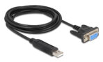 DELOCK καλώδιο USB σε RS-232 67382, 921.6Kbps, 1.8m, μαύρο - Image 2
