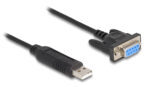 DELOCK καλώδιο USB σε RS-232 67382, 921.6Kbps, 1.8m, μαύρο