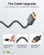 GOOBAY καλώδιο DisplayPort 77443, 8K/120Hz, 40 Gbps, 2m, μαύρο - Image 2