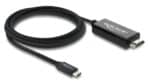 DELOCK καλώδιο USB-C σε HDMI 81704, 4K/60Hz, 2m, μαύρο - Image 2