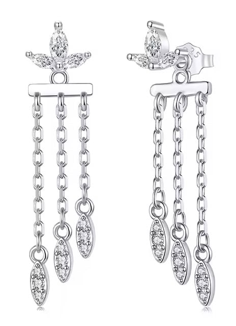 BSE1240 BAMOER σκουλαρίκια καρφωτά BSE1240 με κυβική ζιρκόνια, ασήμι 925, ασήμι - Image 1