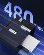 CABLETIME καλώδιο USB-C σε USB Type B CT-CMBM1, 480Mbps, 1m, μαύρο - Image 2