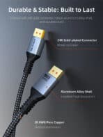 CABLETIME καλώδιο DisplayPort 2.1 CT-DP16K, VESA Certified, 16K/60Hz, 80 Gbps, 2m, μαύρο - Image 2