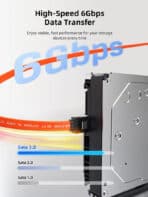 CABLETIME καλώδιο SATA III CT-SATA3, 6Gbps, 0.50m, πορτοκαλί - Image 2