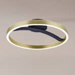 POWERTECH LED φωτιστικό οροφής HLL-0199, 29W, 4000K, Φ38x10cm, χρυσό/μαύρο - Image 2