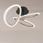 POWERTECH LED φωτιστικό οροφής HLL-0206, 40W, 4000K, Φ53x26cm, οπάλ χρυσό/μαύρο - Image 2