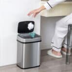 HOME USE κάδος απορριμμάτων HUH-0256 με φωτοκύτταρο, ανοξείδωτο ατσάλι, 15lt, ασημί - Image 2
