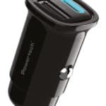 POWERTECH φορτιστής αυτοκινήτου PT-1538, USB & USB-C, 30W, μαύρος