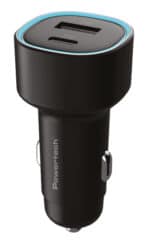 POWERTECH φορτιστής αυτοκινήτου PT-1539, USB & USB-C, 85W, μαύρος