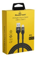 POWERTECH καλώδιο USB-C σε USB PTR-0169, PD 60W, copper, 1.5m, μαύρο - Image 2