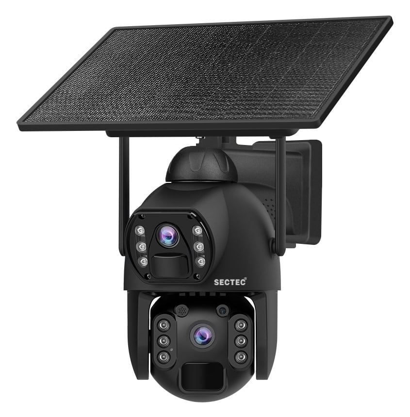 ST-536-6MAOV-4G-EU SECTEC smart ηλιακή κάμερα ST-536-6MAOV-4G-EU, dual lens, 3MP, 4G, SD, PTZ, IP66 - Image 1