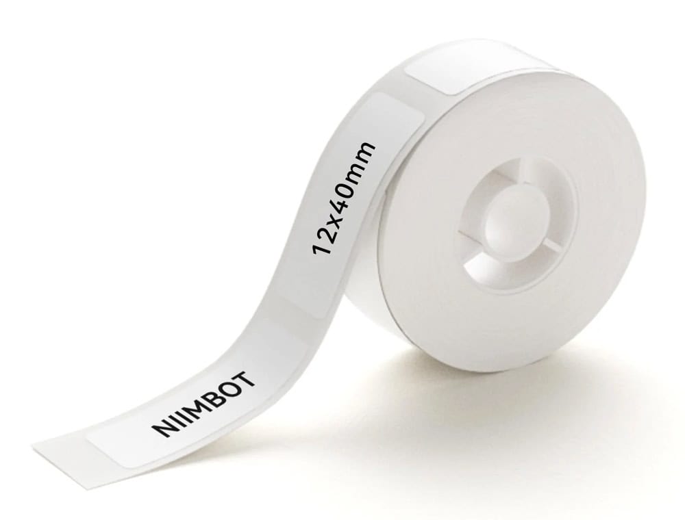 T12X40-160-WH NIIMBOT ρολό θερμικών αυτοκόλλητων ετικετών T12X40-160-WH, 12x40mm, 160 ετικέτες, λευκό - Image 1
