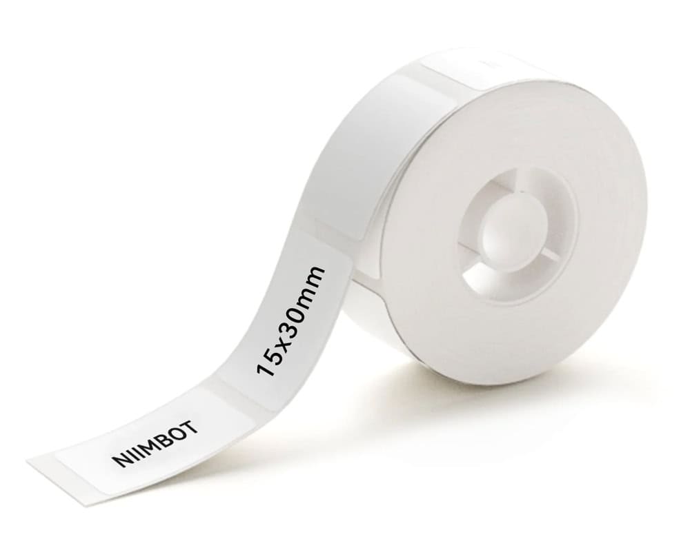 T15X30-210-WH NIIMBOT ρολό θερμικών αυτοκόλλητων ετικετών T15X30-210-WH, 15x30mm, 210 ετικέτες, λευκό - Image 1