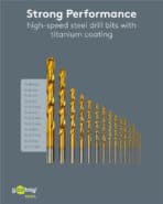 GOOBAY σετ τρυπάνια 77850 για μέταλλο, HSS, 1.5-10mm, κυλινδρικό, 15τμχ - Image 2