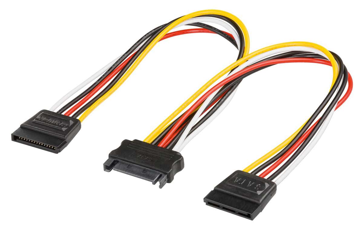 95114 GOOBAY καλώδιο SATA αρσενικό σε 2x SATA θηλυκό 95114, 0.2m - Image 1