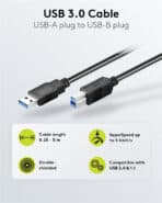 GOOBAY καλώδιο USB 3.0 σε USB Type B 95721, 0.25m, 5Gbps, μαύρο - Image 2