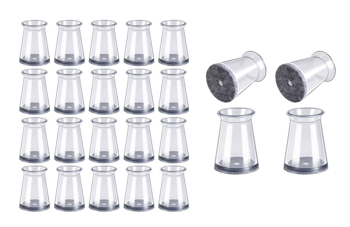 HUH-0258 HOME USE προστατευτικές τάπες επίπλων HUH-0258, 16-23mm, διάφανες, 24τμχ - Image 1