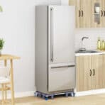 HOME USE βάση λευκών συσκευών HUH-0260 με ρόδες, ρυθμιζόμενη 70x90cm, έως 500kg, γκρι - Image 2