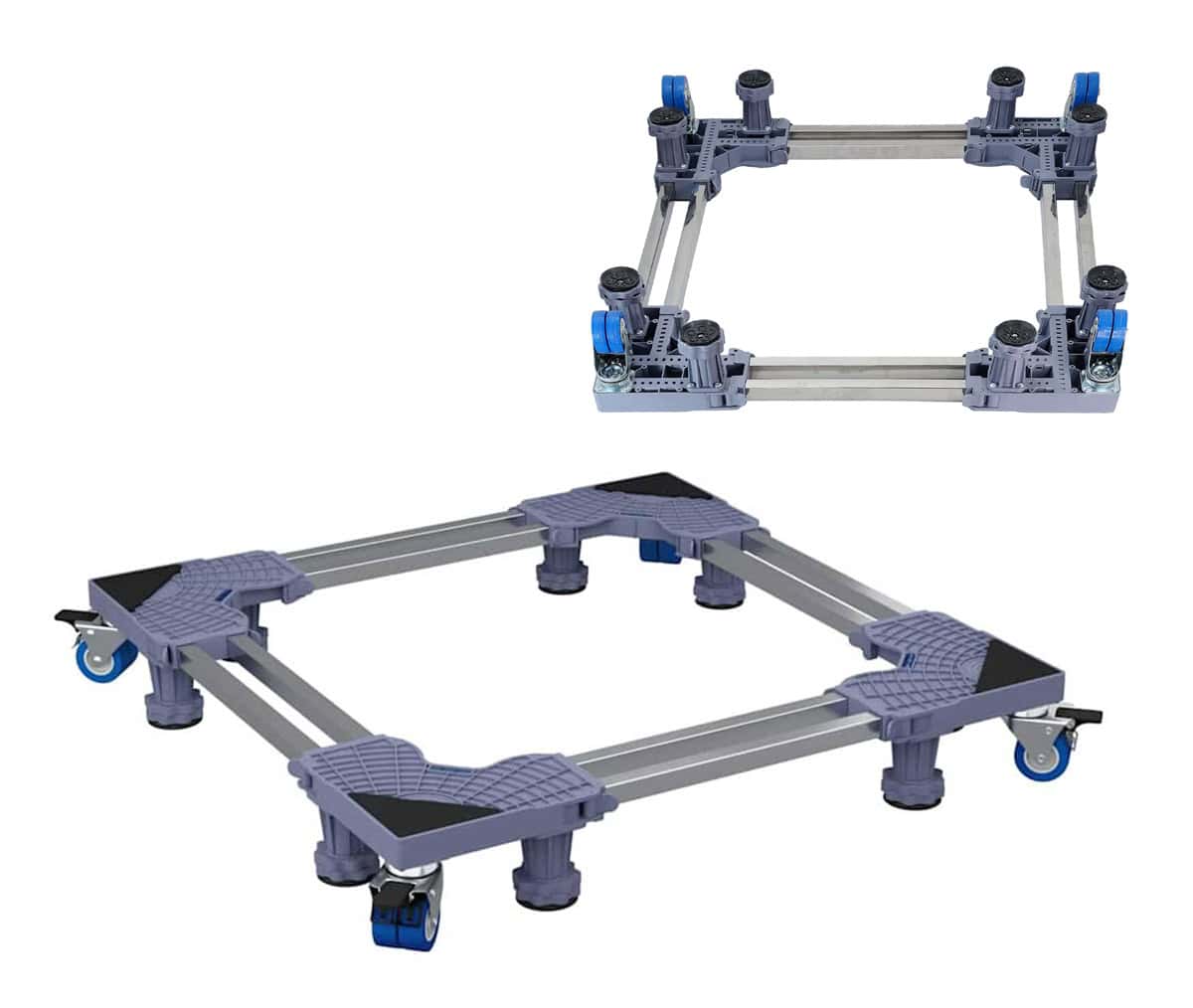 HUH-0260 HOME USE βάση λευκών συσκευών HUH-0260 με ρόδες, ρυθμιζόμενη 70x90cm, έως 500kg, γκρι - Image 1