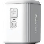 POWERTECH μίνι τρόμπα PT-1553 με φακό, 5W, επαναφορτιζόμενη, λευκή