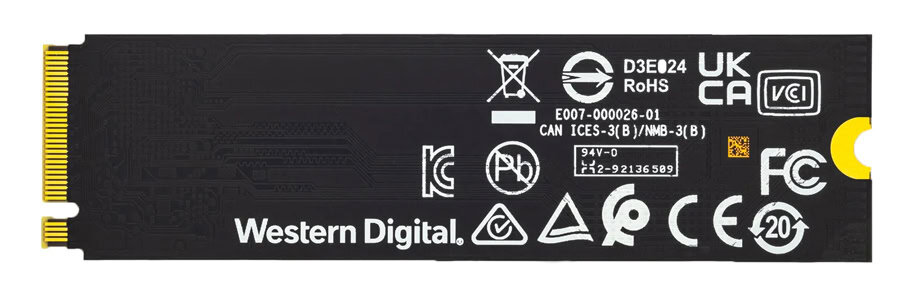 SDEQNSJ-512G-1002 WD M.2 NVMe SSD SN5000S SDEQNSJ-512G-1002, 512GB, 1824MBps, Factory Recertified - Image 1
