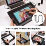 XP-PEN HDMI σε USB-C & 2x USB SPE40 για ταμπλέτα σχεδίασης, 1.5m, μαύρο - Image 2