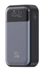 USAMS power bank CD221 με οθόνη, 2x θύρες εξόδου, 10000mAh, PPS 33W, γκρι