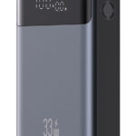USAMS power bank CD221 με οθόνη, 2x θύρες εξόδου, 10000mAh, PPS 33W, γκρι