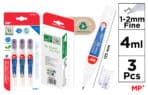 MP σετ διορθωτικό στυλό PA138-3C, 1-2mm, 4ml, 3τμχ - Image 2