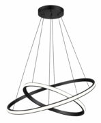 POWERTECH LED φωτιστικό οροφής PT-1525, 25W, 4000K, Φ40x120cm, μαύρο