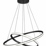 POWERTECH LED φωτιστικό οροφής PT-1525, 25W, 4000K, Φ40x120cm, μαύρο