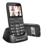 POWERTECH κινητό τηλέφωνο Sentry Eco V2, dual SIM, πλήκτρο SOS, μαύρο