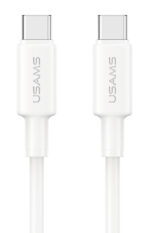 USAMS καλώδιο USB-C SJ763, 60W, 480Mbps, 1m, λευκό