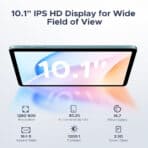 DOOGEE tablet Tab A9 Pro με πληκτρολόγιο/ποντίκι/στυλό αφής/θήκη, 10.1", 4/128GB, Android 15, 6580mAh, μπλε - Image 2