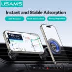 USAMS βάση smartphone αυτοκινήτου US-ZJ081, αεραγωγών, μαγνητική, μαύρη - Image 2