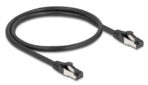 DELOCK καλώδιο δικτύου 80570, CAT 8.1 S/FTP, copper, 2000MHz, 0.50m, μαύρο