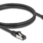 DELOCK καλώδιο δικτύου 80571, CAT 8.1 S/FTP, copper, 2000MHz, 1m, μαύρο