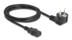 DELOCK καλώδιο τροφοδοσίας 81567, 3x 1.00mm², 2m, μαύρο - Image 2